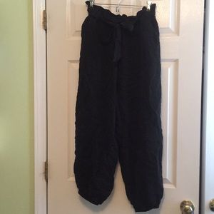 Anthropologie Black drawstring joggers